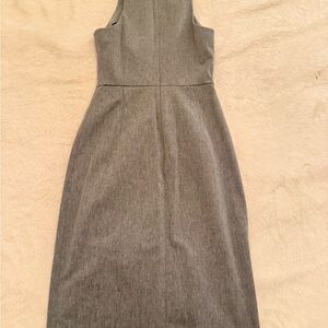 Banana Republic Grey Sleeveless Midi Sheath Dress